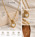 White Golden Heart Necklace