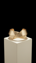 Champagne gold geometric cuff bracelet