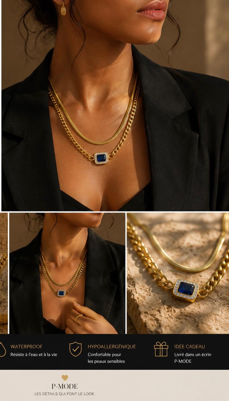 Le Blue Layers Necklace