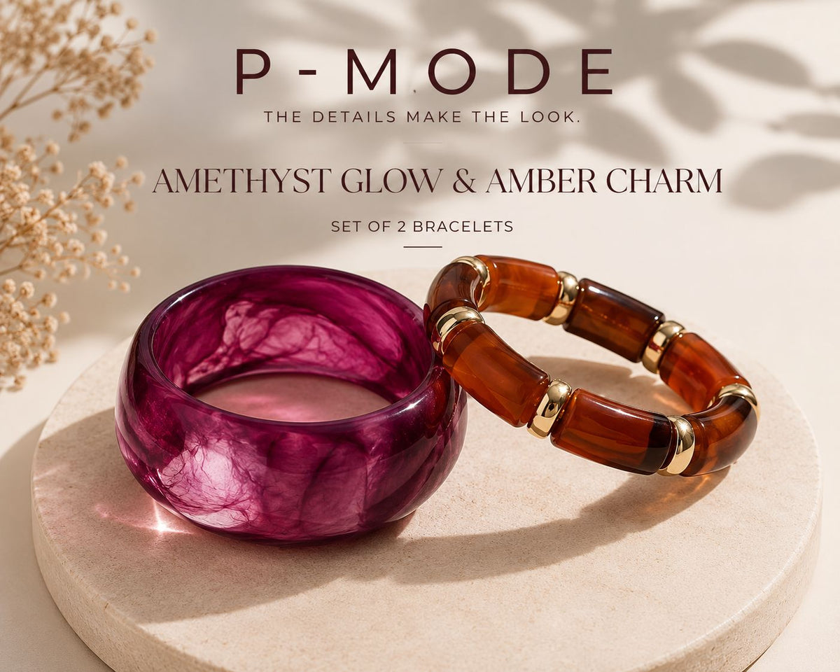 Amethyst Glow & Amber Charm