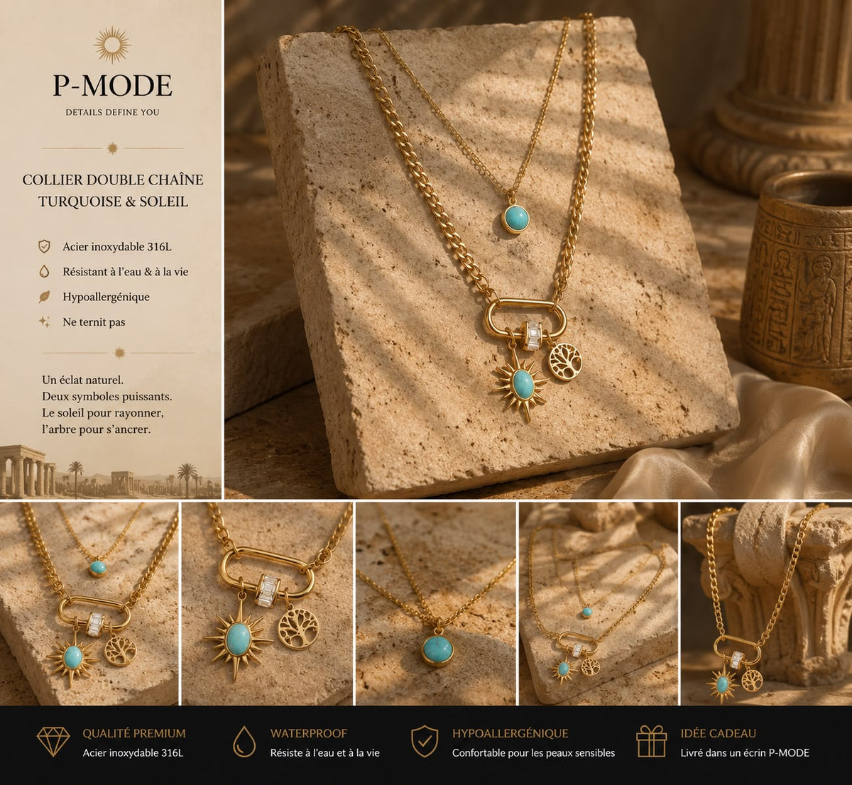 Le Soleil and Blue Necklace